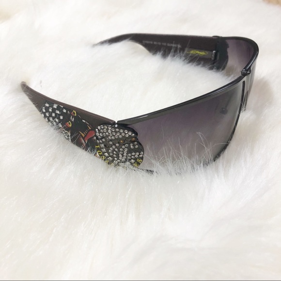 •Vintage Ed Hardy Sunglasses Gunmetal EHS018• main image 5